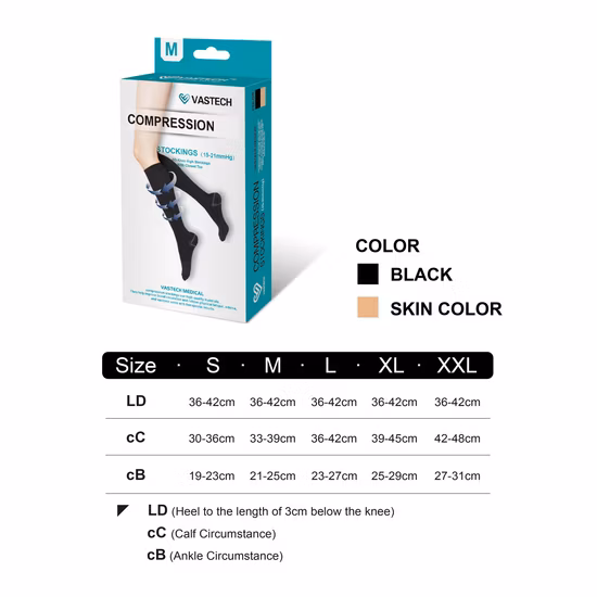 Compression Stocking 15-21mmhg with Open Toes Class 1 (AD-101)