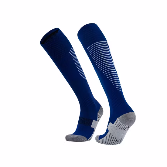 Calcetines cortos de tobillo de fútbol hasta la rodilla de jacquard deportivo de algodón de ajuste seco personalizados